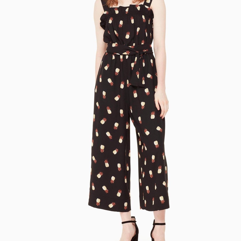 Kate Spade Pineapple Jumpsuit w/ Matching Belt Size 6